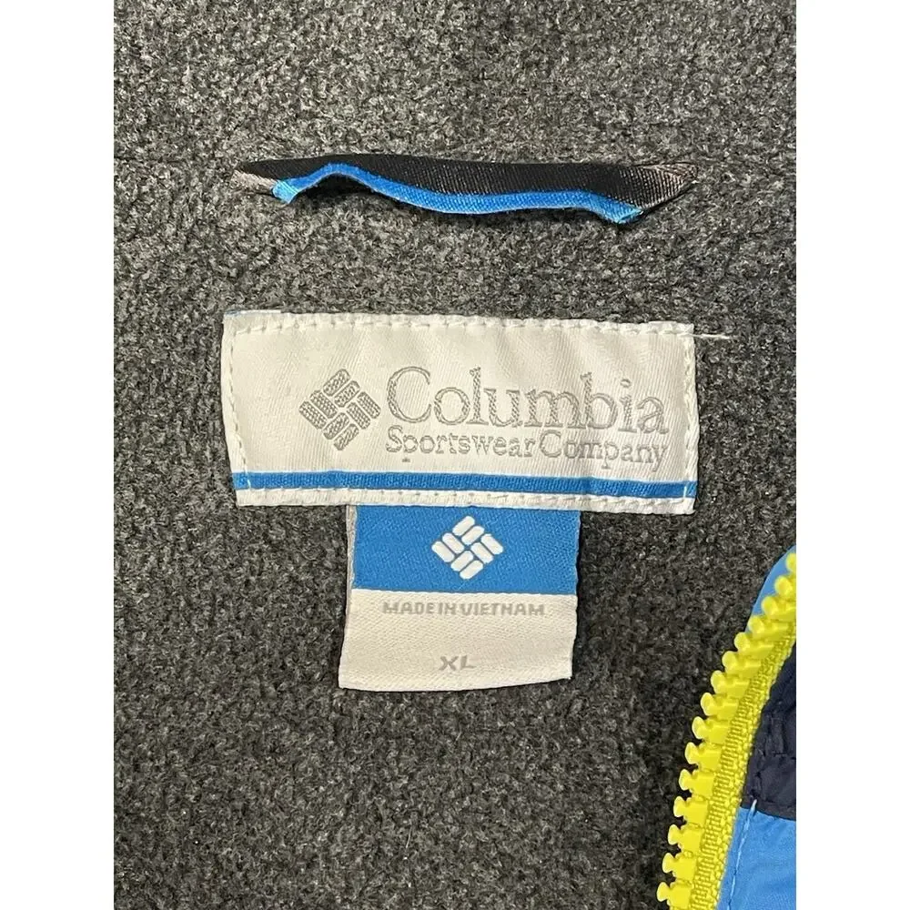 Columbia Valley Runner Jacket Blue Youth Boys Size X-Large Fleece Lining Outdoor